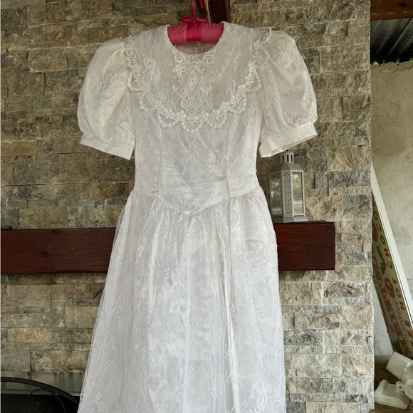 Vintage Girls Dress Jessica McClintock Lace Dress size 8 - Picture 3 of 12